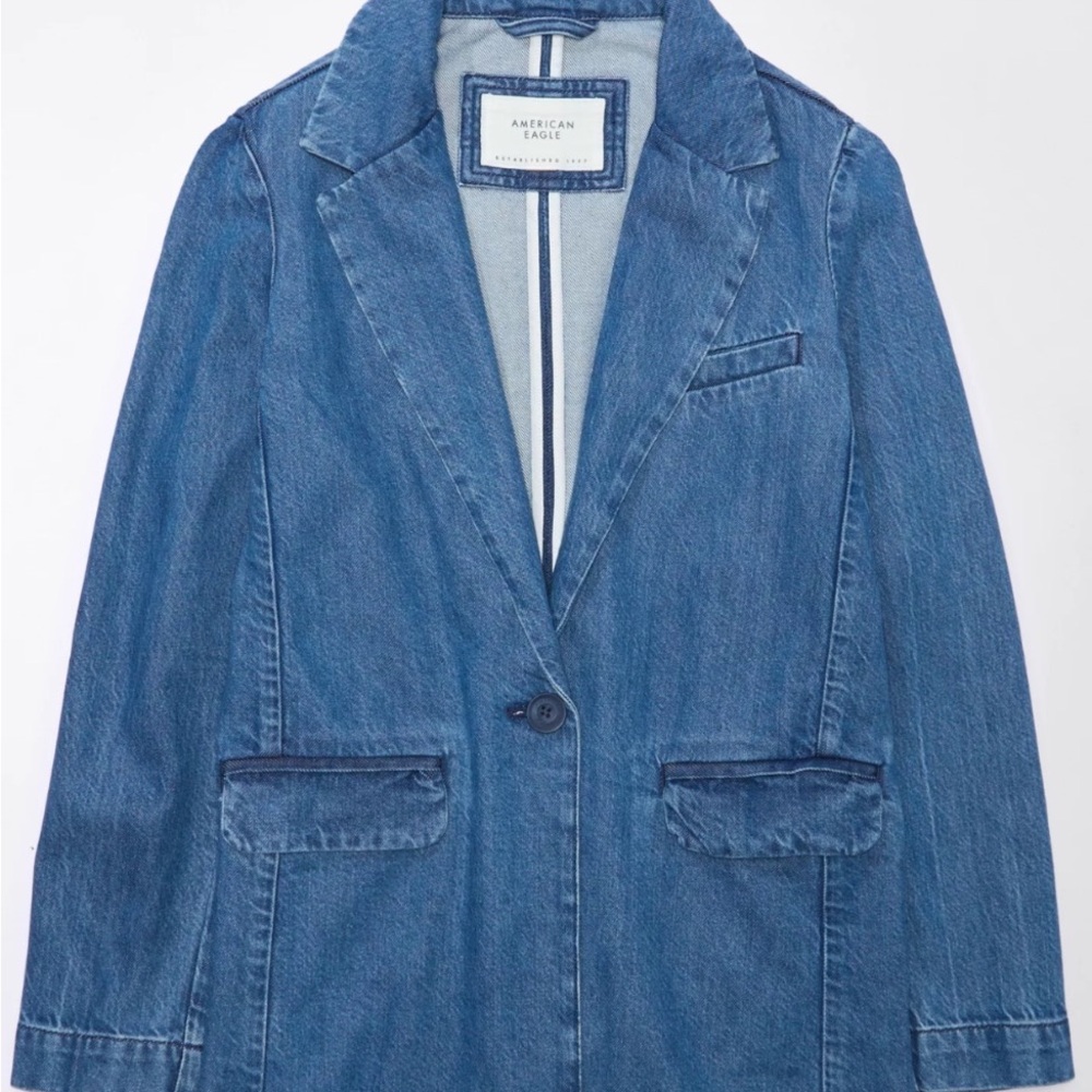 American Eagle Outfitters Women's Oversized Denim Blazer